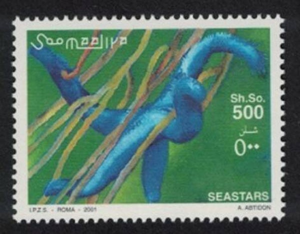2106 Animals 2001 Somalia Starfish (Linckia laevigata) Blue Linckia serie