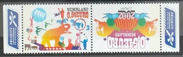 Animals 2002 Netherlands Horses strip of 2