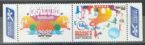 2106 Animals 2002 Netherlands Wild Cats (Panthera leo) Lions strip of 2