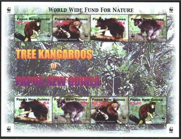 2106 Animals 2003 Papua New Guinea Kangaroos Tree-kangaroo sheet