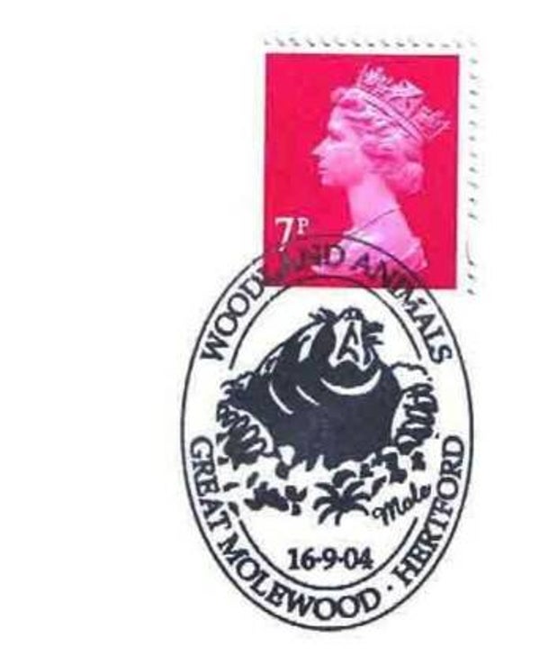 Animals 2004 Great Britain Moles postmark