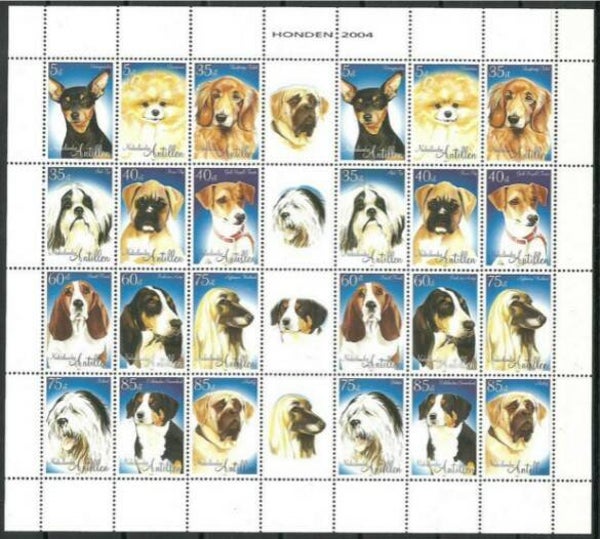 Animals 2004 Netherlands Antilles Dogs sheet