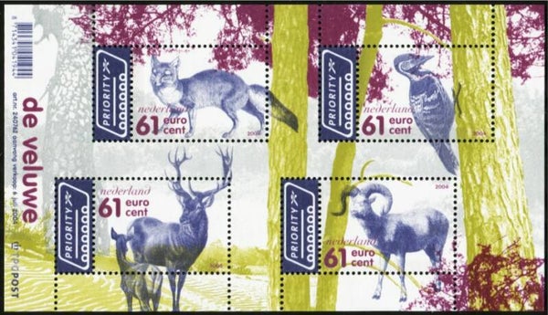 2106 Animals 2004 Netherlands Foxes (Vulpes vulpes) Red Fox souvenir sheet