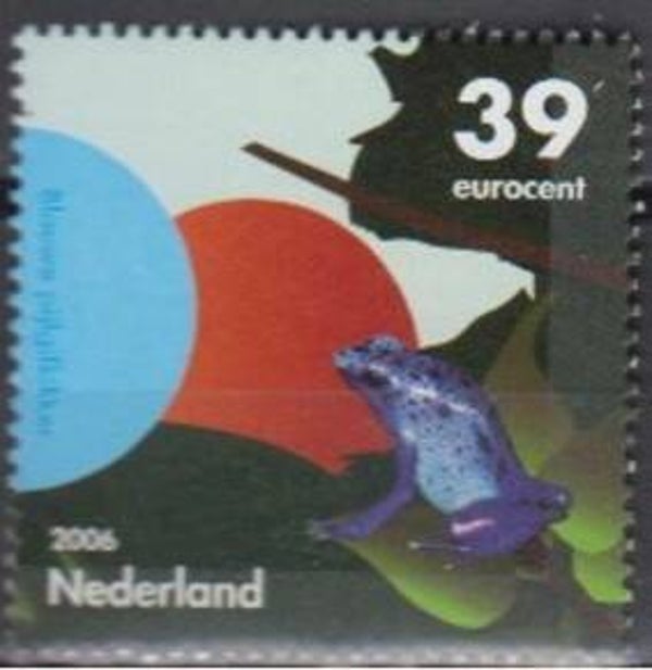 2106 Animals 2006 Netherlands Frogs (Dendrobates azureus) Blue Poison Dart Frog sheet