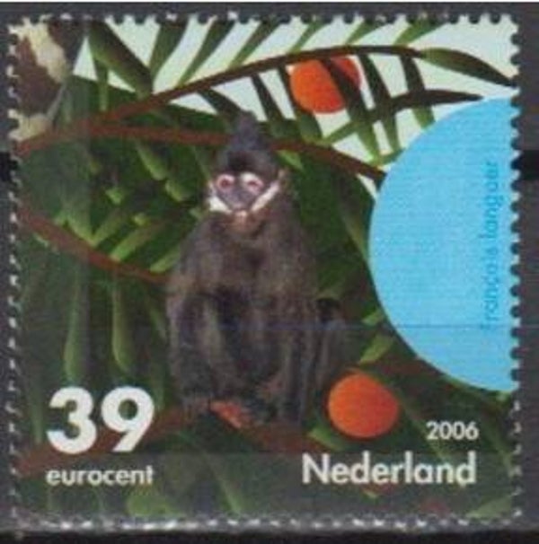 2106 Animals 2006 Netherlands Monkeys (Trachypithecus francoisi ssp. hatinhesis) Hatinh Langur sheet