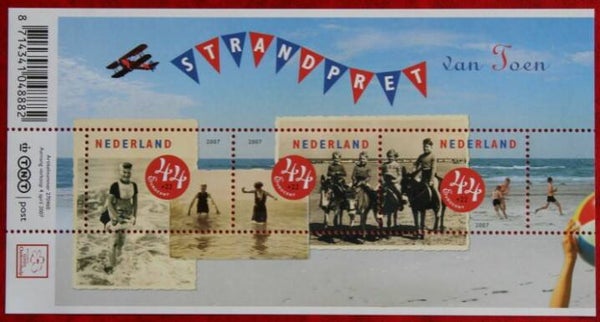 Animals 2007 Netherlands Donkeys souvenir sheet