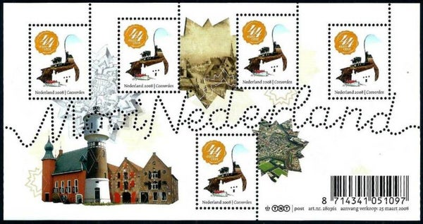 Animals 2008 Netherlands Cattle Cows miniature sheet