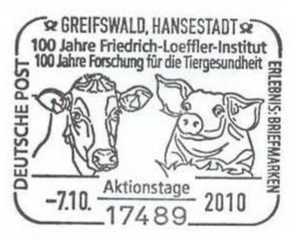 2106 Animals 2010 Germany Pigs postmark