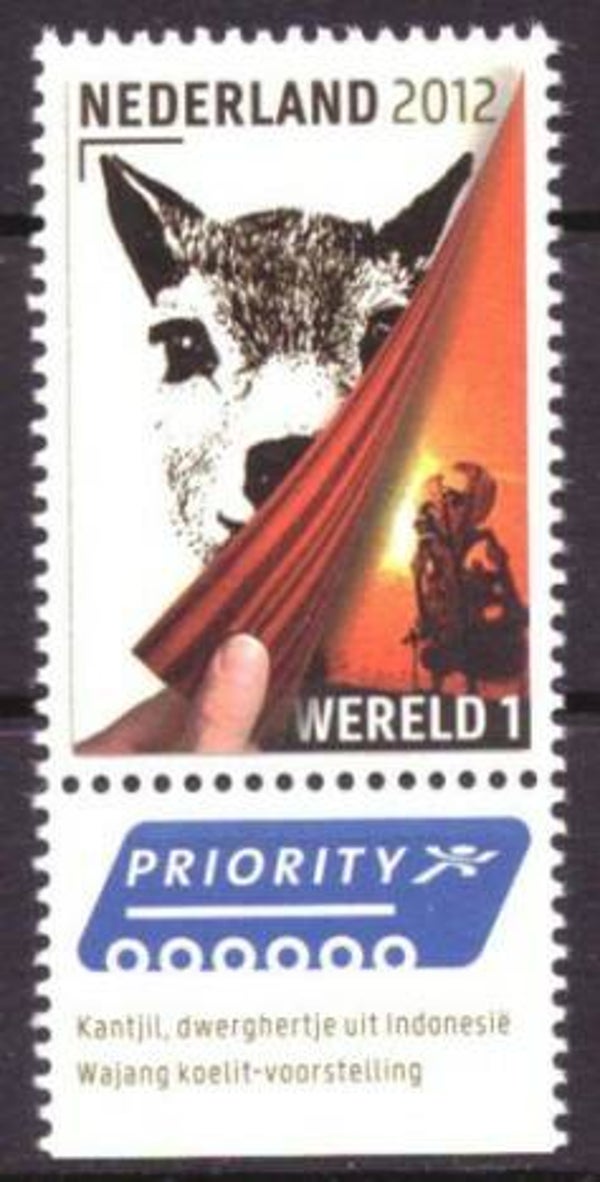 2106 Animals 2012 Netherlands (Tragulus javanicus) Java Mouse-deer souvenir sheet