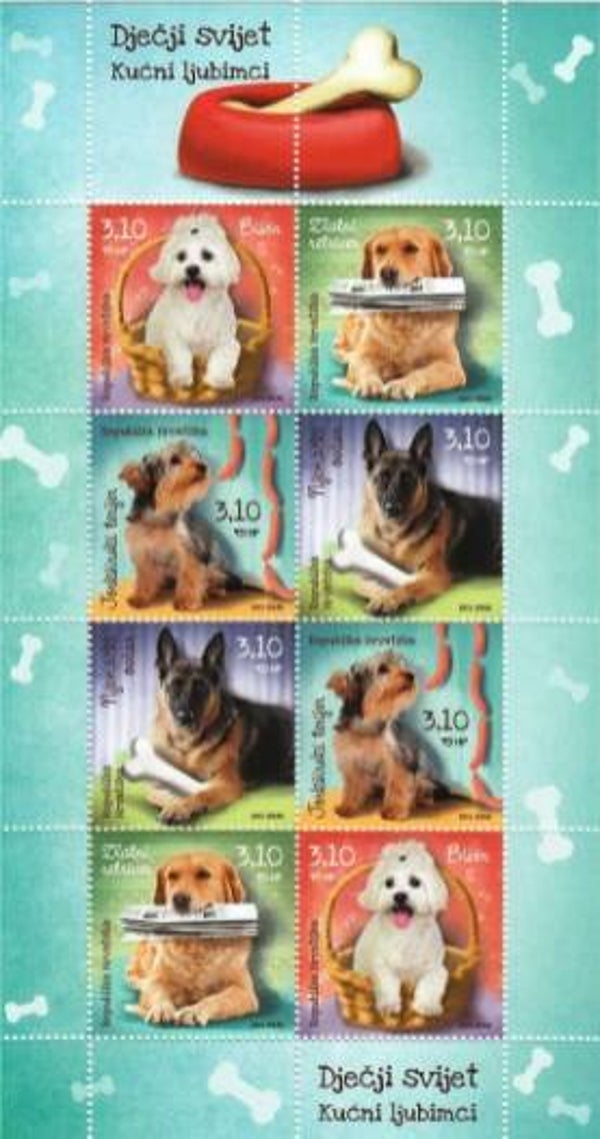 2106 Animals 2013 Croatia Dogs miniature sheet