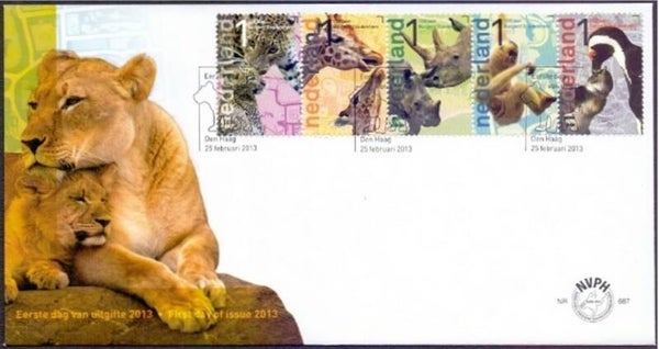 2106 Animals 2013 Netherlands FDC 1