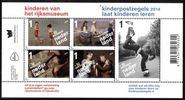 Animals 2014 Netherlands (Equus africanus asinus) Donkeys souvenir sheet