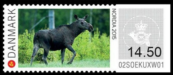 2106 Animals 2015 Denmark Deer (Alces alces) Elk ATM self adhesive