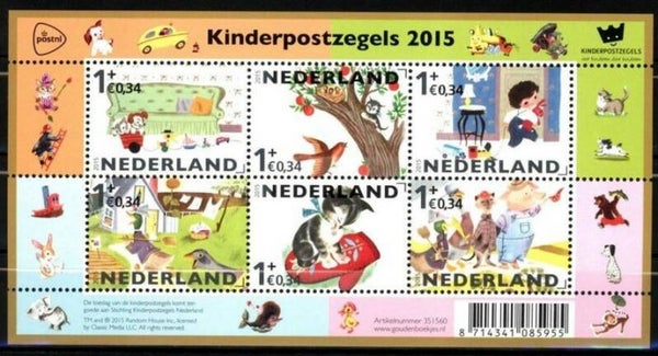 Animals 2015 Netherlands Cats souvenir sheet