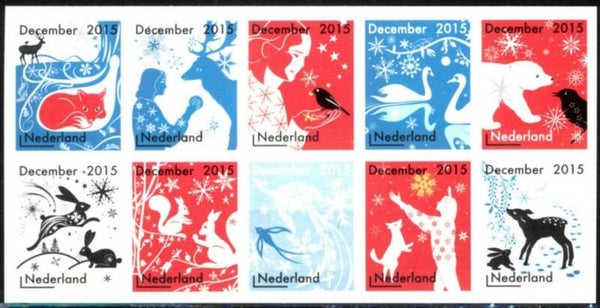 2106 Animals 2015 Netherlands Christmas half sheet