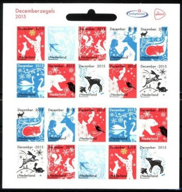 2106 Animals 2015 Netherlands Christmas sheet Trekpleister