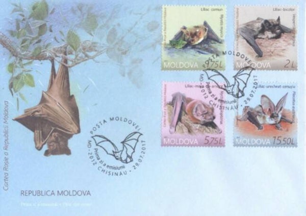 2106 Animals 2017 Moldova Bats FDC