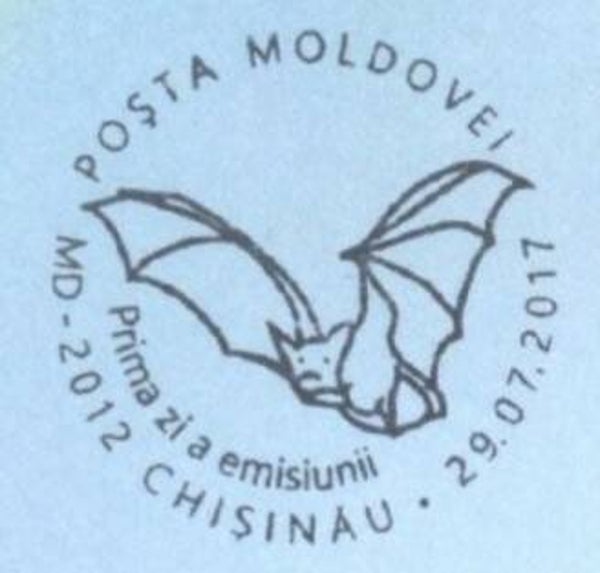 2106 Animals 2017 Moldova Bats postmark