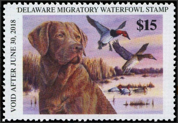 2106 Animals 2017 USA Delaware Dogs Chesapeake Retreiver waterfowl stamp