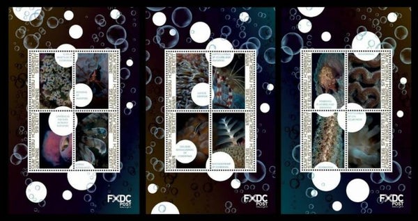 2106 Animals 2018 Caribbean Netherlands Marine Life souvenir sheets