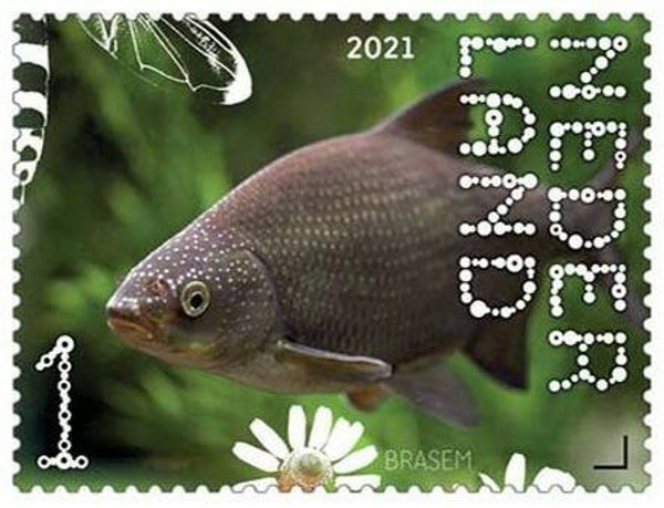 2106 Animals 2021 Fish (Abramis brama) Common Bream stamp