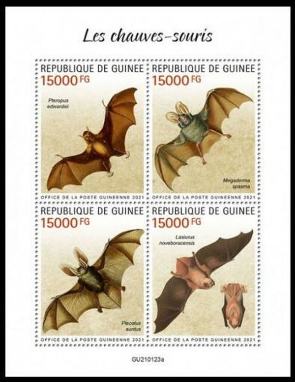 2106 Animals 2021 Guinea Bats miniature sheet