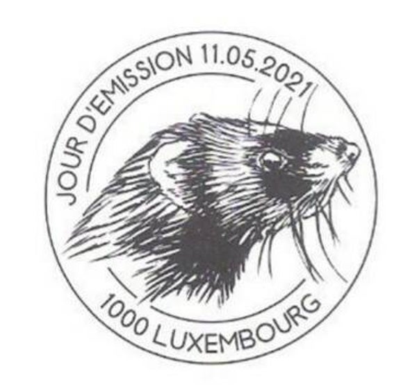 2106 Animals 2021 Luxembourg Weasels (Mustela putorius) European Polecat postmark