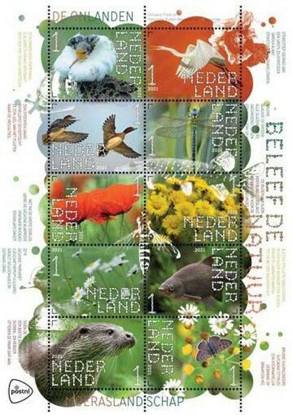 2106 Animals 2021 Netherlands De Onlanden souvenir sheet