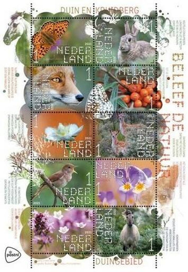2106 Animals 2021 Netherlands Duin en Kruidberg souvenir sheet