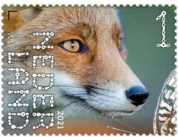 2106 Animals 2021 Netherlands Wild Dogs (Vulpes vulpes) Red Fox stamp