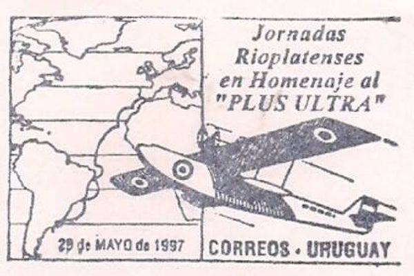 2106 Aviation 1997 Uruguay Plane postmark