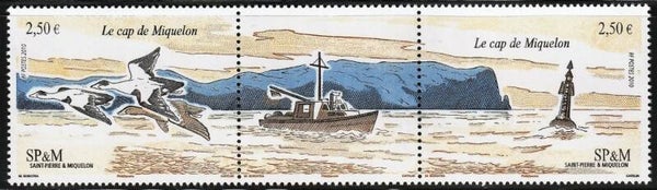 2106 Birds 2010 St Pierre & Miquelon Ducks strip of 3