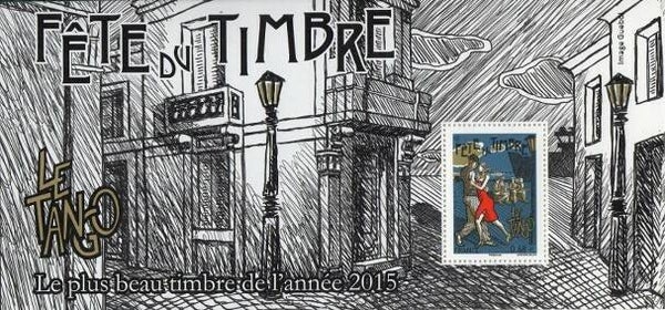 2106 Dance 2015 France Tango souvenir sheet