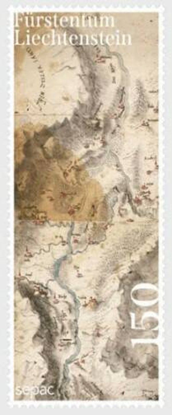 2106 Geodesy 2021 Liechtenstein Cartography stamp