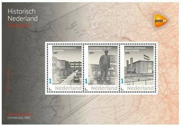 2106 Geodesy 2021 Netherlands Cartography Flevoland minature sheet