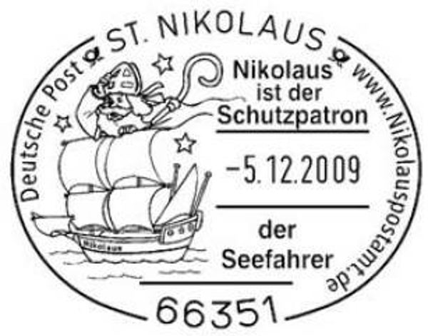 2106 Holidays 2009 Germany Sinterklaas postmark