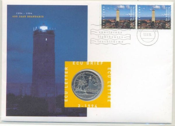 Lighthouses 1994 Netherlands Brandaris Terschelling ECU letter 2