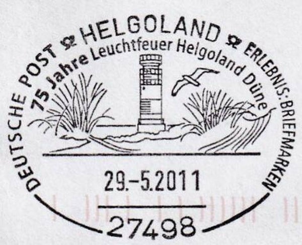 Lighthouses 2011 Germany Helgoland Düne postmark