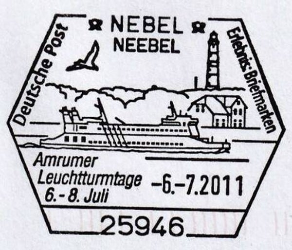 Lighthouses 2011 Germany Nebel postmark