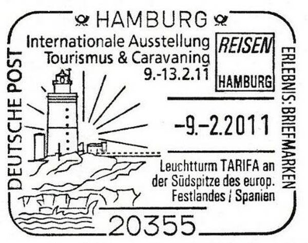 Lighthouses 2011 Germany Tarifa Spain postmark