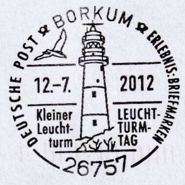 Lighthouses 2012 Germany Borkum postmark