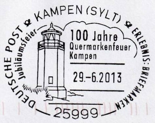 Lighthouses 2012 Germany Kampen (Sylt) postmark