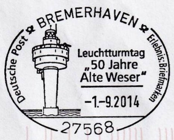 Lighthouses 2014 Germany Alte Weser postmark
