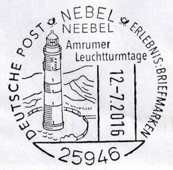 Lighthouses 2016 Germany Nebel postmark