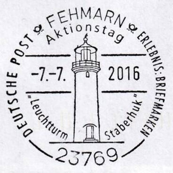 Lighthouses 2016 Germany Staberhuk postmark