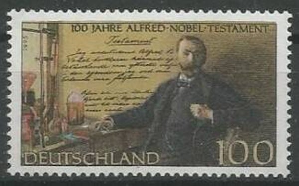 2106 Nobel 1995 Germany Alfred Nobel stamp