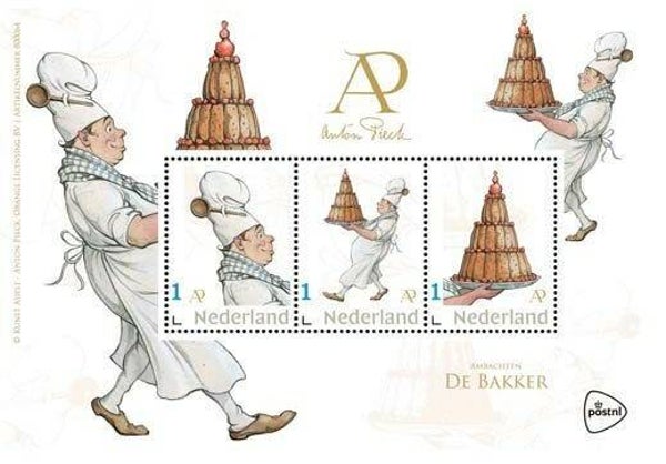 2106 Professions 2021 Netherlands Baker Anton Pieck miniature sheet