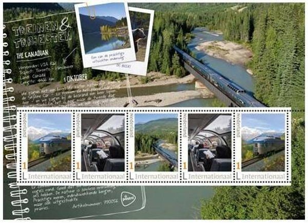 2106 Railways 2021 Netherlands Trains Canada miniature sheet