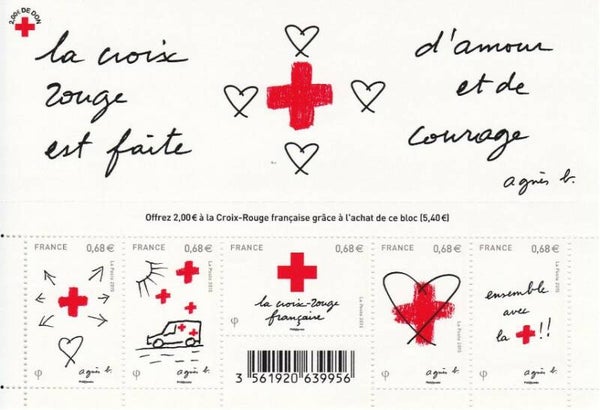 2106 Red Cross 2015 France souvenir sheet