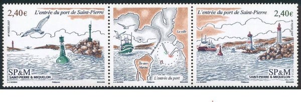 2106 Shipping 2007 St Pierre & Miquelon Ferries strip of 3